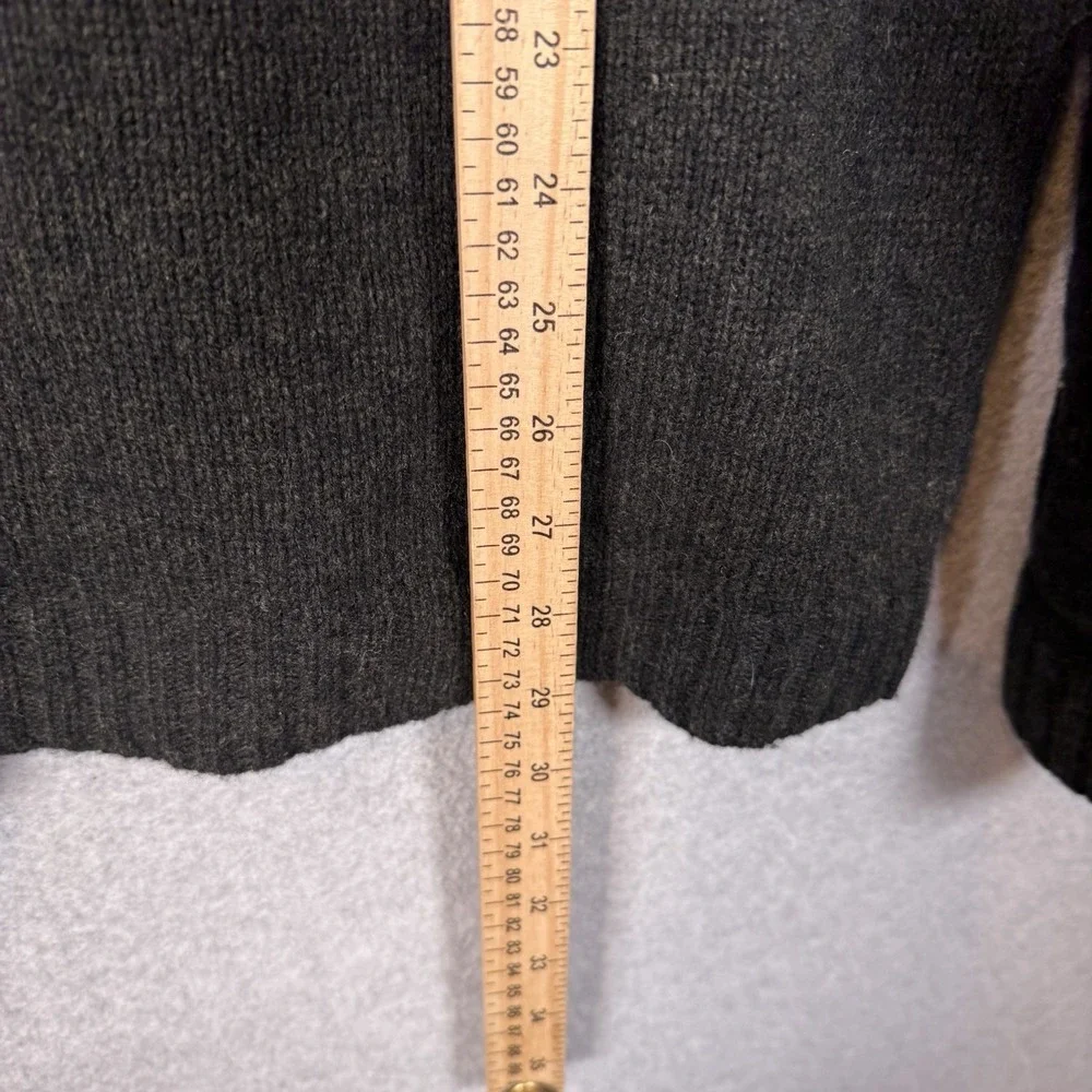 Banana Republic Sweater Mens XL Green Black V Neck‎ Lambswool Vintage Pullover